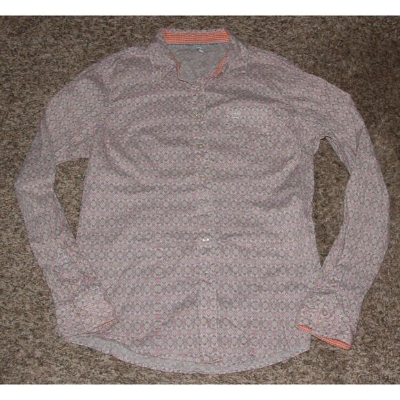 CINCH Multicolored Print Sz Large Button Up Long Sleeve Embroidered LOGO Shirt - Picture 1 of 5